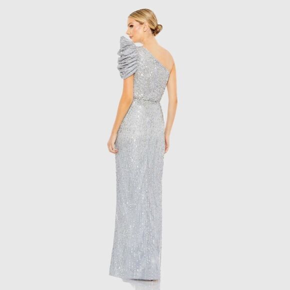 EMBELLISHED PUFF ONE SHOULDER GOWN - Picture 3 of 5